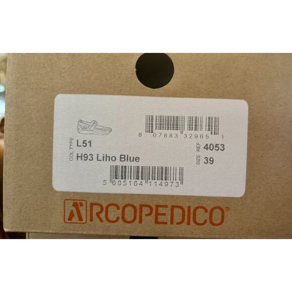 Arcopedico Liho Blue L51 Women's Mary Jane Style shoes size US 8.5 EU 39 NEW - Picture 6 of 6